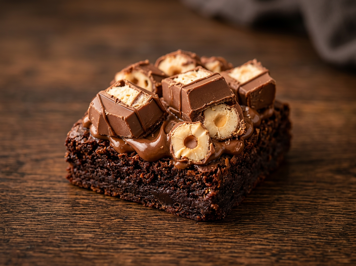 Einzelner Brownie: Kinder Bueno